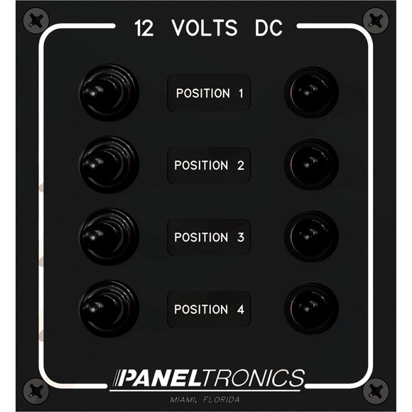 Paneltronics Waterproof Panel - DC 4-Position Toggle Switch & Circuit Breaker [9960017B] - Point Supplies Inc.