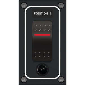 Paneltronics Waterproof Panel - DC 1-Position Illuminated Rocker Switch & Circuit Breaker [9960021B] - Point Supplies Inc.