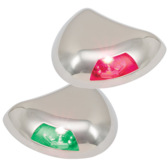 Perko Stealth Series LED Side Lights - Horizontal Mount - Red/Green [0616DP2STS] - Point Supplies Inc.