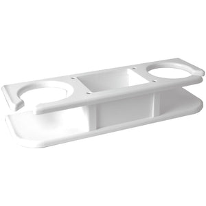 TACO 2-Drink Poly Cup Holder w/"Catch-All" - White [P01-2000W] - Point Supplies Inc.