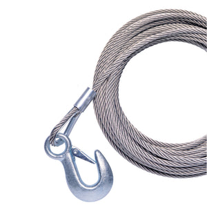 Powerwinch 20' x 7/32" Replacement Galvanized Cable w/Hook f/215, 315 & T1650 [P7188500AJ] - Point Supplies Inc.