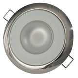Lumitec Mirage - Flush Mount Down Light - Glass Finish/Polished SS Bezel 2-Color White/Red Dimming [113112]