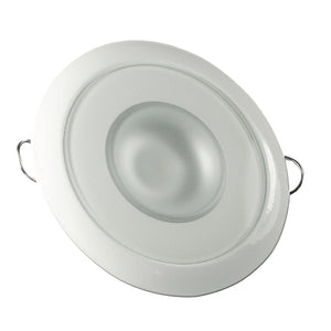 Lumitec Mirage - Flush Mount Down Light - Glass Finish/White Bezel - 2-Color White/Red Dimming [113122] - Point Supplies Inc.