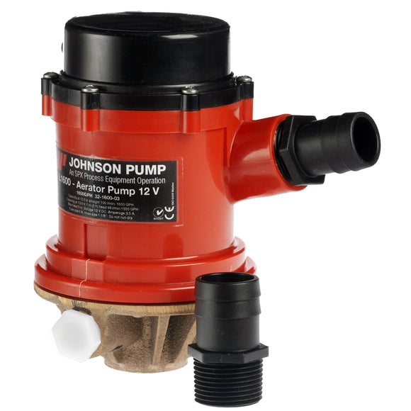 Johnson Pump Pro Series 1600 GPH Tournament Livewell/Baitwell Pump  - 12V [16004B] - Point Supplies Inc.