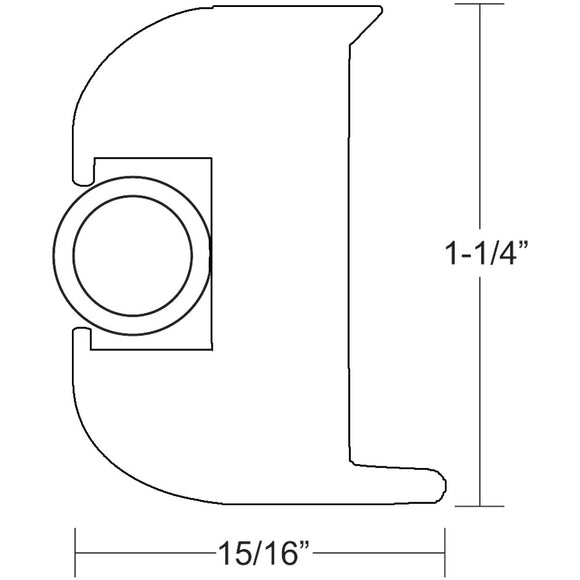 TACO Flex Vinyl Rub Rail Kit - White w/White Insert - 50' [V11-3447WWK50-2] - Point Supplies Inc.