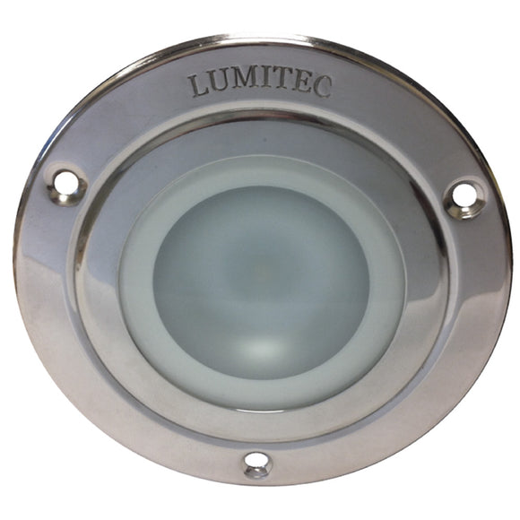 Lumitec Shadow - Flush Mount Down Light - Polished SS Finish - 4-Color White/Red/Blue/Purple Non-Dimming [114110] - Point Supplies Inc.