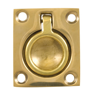 Whitecap Flush Pull Ring - Polished Brass - 1-1-2" x 1-3-4" [S-3360BC] - point-supplies.myshopify.com