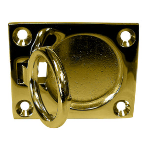 Whitecap Flush Pull Ring - Polished Brass - 2" x 2-1-2" [S-3362BC] - point-supplies.myshopify.com