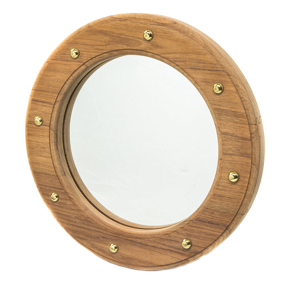 Whitecap Teak Porthole Mirror [62540] - point-supplies.myshopify.com