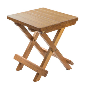 Whitecap Teak Grooved Top Fold-Away Table-Stool [60034] - point-supplies.myshopify.com
