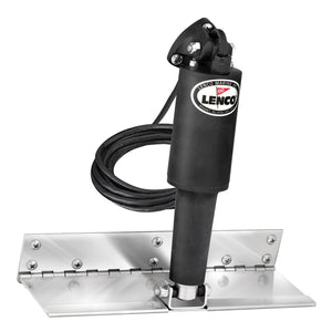 Lenco 4" x 12" Limited Space Trim Tab Kit w/o Switch Kit 12V - Electro-Polished - Standard Actuator [15126-101] - Point Supplies Inc.