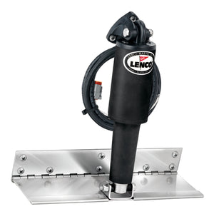 Lenco 4" x 12" Limited Space Trim Tab Kit w/o Switch Kit 12V - Electro-Polished - Short Actuator [15088-101] - Point Supplies Inc.