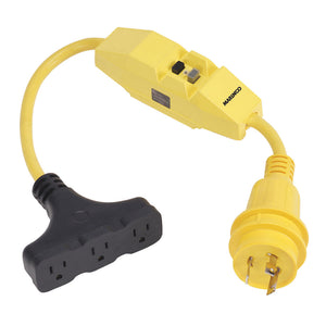 Marinco Dockside 30A to 15A Adapter with GFI [199128] - Point Supplies Inc.
