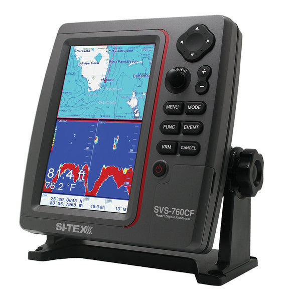 SI-TEX SVS-760CF Dual Frequency Chartplotter/Sounder w/ Navionics+ Flexible Coverage [SVS-760CF] - Point Supplies Inc.