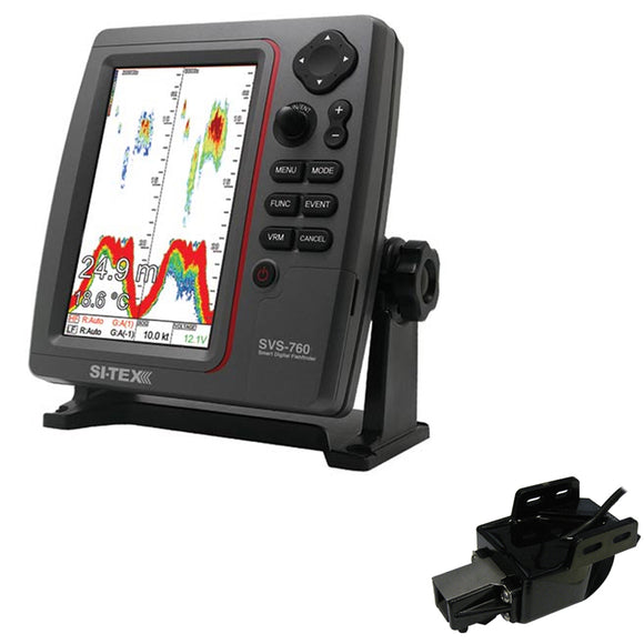 SI-TEX SVS-760 Dual Frequency Sounder 600W Kit w/Transom Mount Triducer [SVS-760TM] - Point Supplies Inc.