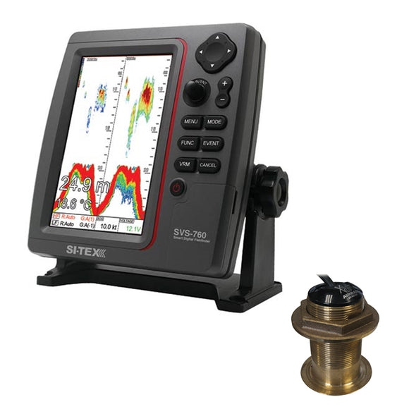 SI-TEX SVS-760 Dual Frequency Sounder 600W Kit w/Bronze 12 Degree Transducer [SVS-760B60-12] - Point Supplies Inc.