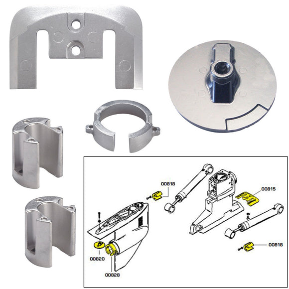 Tecnoseal Anode Kit w/Hardware - Mercury Bravo 1 - Zinc [20803] - Point Supplies Inc.