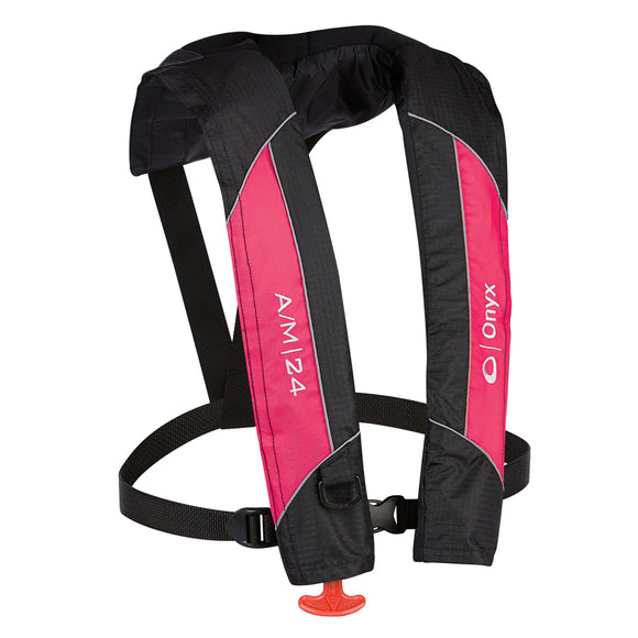 Onyx A/M-24 Automatic/Manual Inflatable PFD Life Jacket - Pink [132000-105-004-14] - Point Supplies Inc.