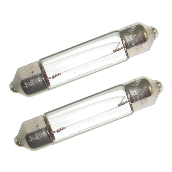 Perko Double Ended Festoon Bulbs - 12V, 10W, .74A - Pair [0070DP0CLR] - Point Supplies Inc.