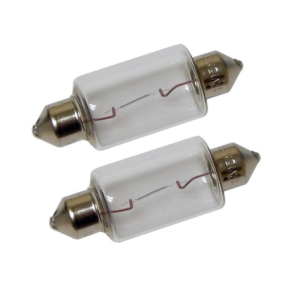 Perko Double Ended Festoon Bulbs - 12V, 15W, .97A - Pair [0070DP1CLR] - Point Supplies Inc.