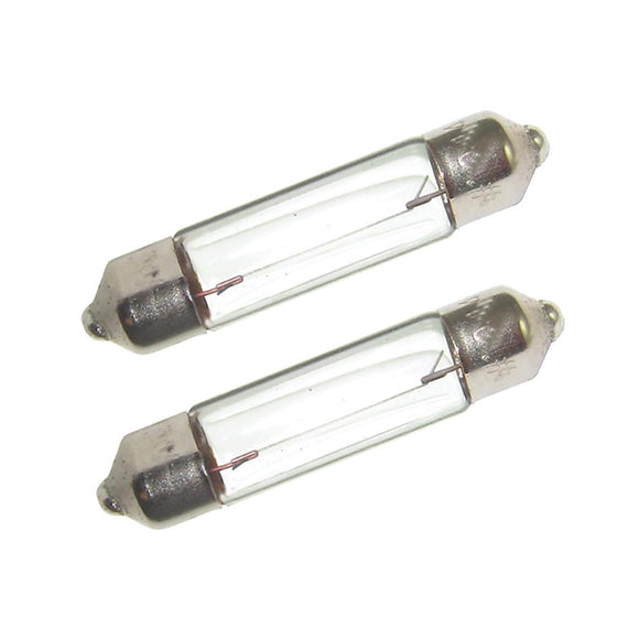 Perko Double Ended Festoon Bulbs - 12V, 10W, .80A - Pair [0071DP0CLR] - Point Supplies Inc.