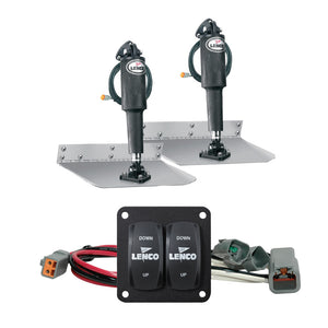Lenco 12" x 12" Standard Trim Tab Kit w/Double Rocker Switch Kit [15103-104] - Point Supplies Inc.