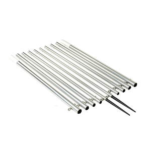 Lee's 22' Bright Silver Outrigger Poles - 2" O.D. - Fits OH226S/OH234S Holders [AP3522] - Point Supplies Inc.