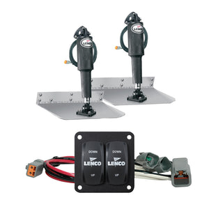 Lenco 9" x 12" Standard Trim Tab Kit w/Double Rocker Switch [15101-104] - Point Supplies Inc.