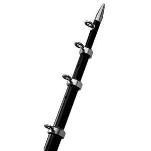 TACO 8' Black/Silver Center Rigger Pole - 1-1/8" Diameter [OC-0422BKA8] - Point Supplies Inc.
