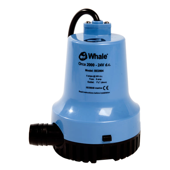 Whale Orca 2000 GPH Submersible Bilge Pump 12V [BE2002] - point-supplies.myshopify.com