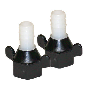 Shurflo by Pentair 1/2" Barb x 1/2" NPT-F Hex/Wingnut Straight Fitting [94-181-04] - Point Supplies Inc.
