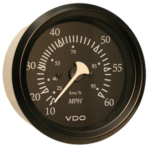 VDO Cockpit Marine 85mm (3-3/8") 60 MPH Pitot Speedometer - Black Dial/Bezel [260-11795]