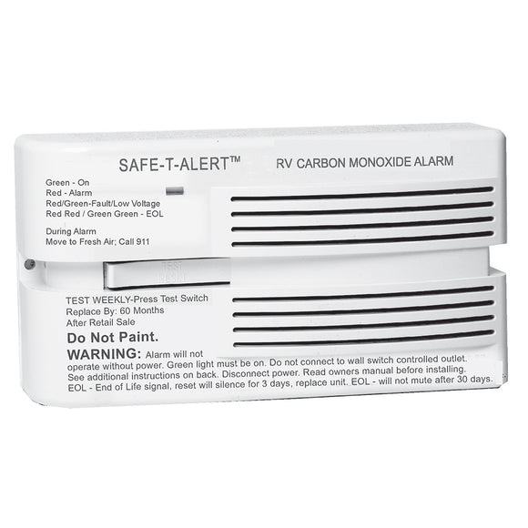 Safe-T-Alert 65 Series RV Surface Mount Carbon Monoxide Alarm [65-541WHT] - Point Supplies Inc.