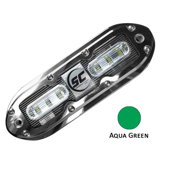 Shadow-Caster SCM-6 LED Underwater Light w/20' Cable - 316 SS Housing - Aqua Green [SCM-6-AG-20] - Point Supplies Inc.