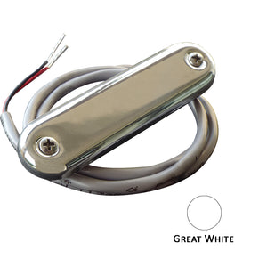 Shadow-Caster Courtesy Light w/2' Lead Wire - 316 SS Cover - Great White - 4-Pack [SCM-CL-GW-SS-4PACK] - Point Supplies Inc.