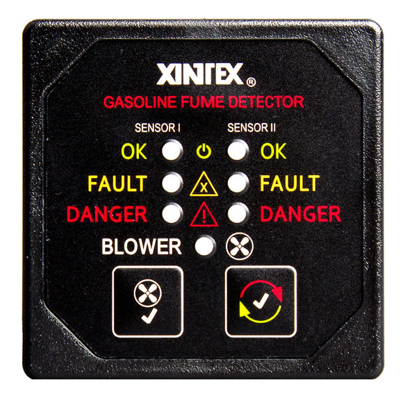 Xintex Gasoline Fume Detector & Blower Control w-2 Plastic Sensors - Black Bezel Display [G-2BB-R] - point-supplies.myshopify.com