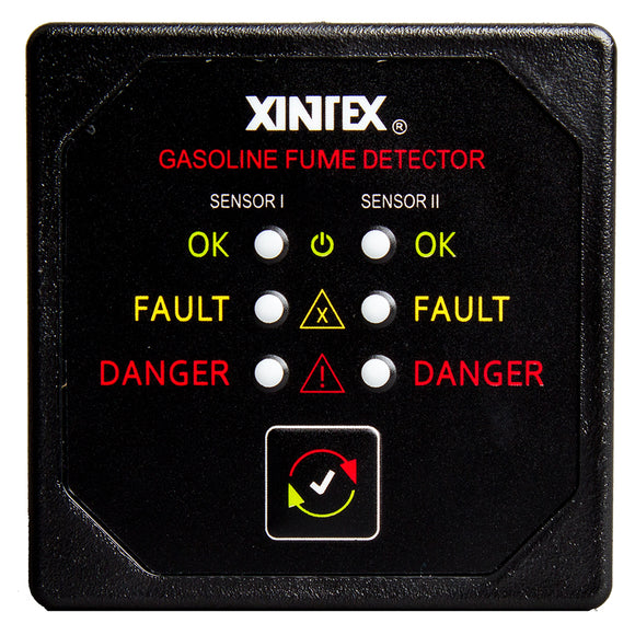 Xintex Gasoline Fume Detector w-2 Plastic Sensors - Black Bezel Display [G-2B-R] - point-supplies.myshopify.com