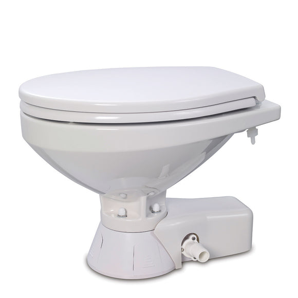 Jabsco Quiet Flush Raw Water Toilet - Regular Bowl w/Soft Close Lid - 12V [37245-4192] - Point Supplies Inc.