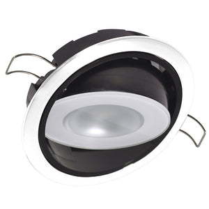 Lumitec Mirage Positionable Down Light - White Dimming, Red/Blue Non-Dimming - White Bezel [115128] - Point Supplies Inc.
