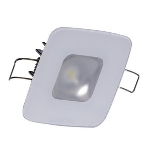 Lumitec Square Mirage Down Light - White Dimming, Red/Blue Non-Dimming - Glass Housing - No Bezel [116198] - Point Supplies Inc.