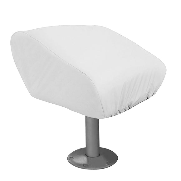 Taylor Made Folding Pedestal Boat Seat Cover - Vinyl White [40220] - Point Supplies Inc.
