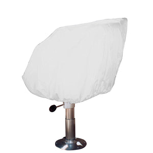 Taylor Made Helm/Bucket/Fixed Back Boat Seat Cover - Vinyl White [40230] - Point Supplies Inc.