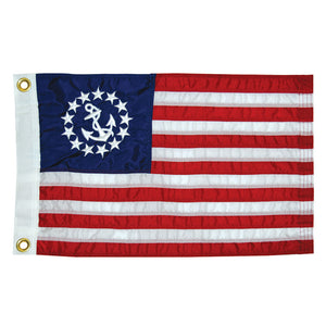 Taylor Made 12" x 18" Deluxe Sewn US Yacht Ensign Flag [8118] - Point Supplies Inc.