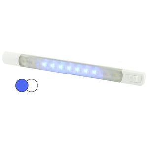 Hella Marine Surface Strip Light w/Switch - White/Blue LEDs - 12V [958121011] - Point Supplies Inc.