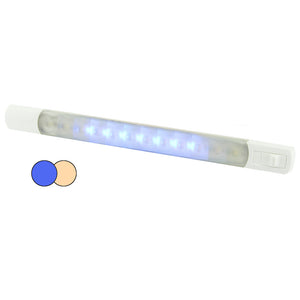 Hella Marine Surface Strip Light w/Switch - Warm White/Blue LEDs - 12V [958121111] - Point Supplies Inc.