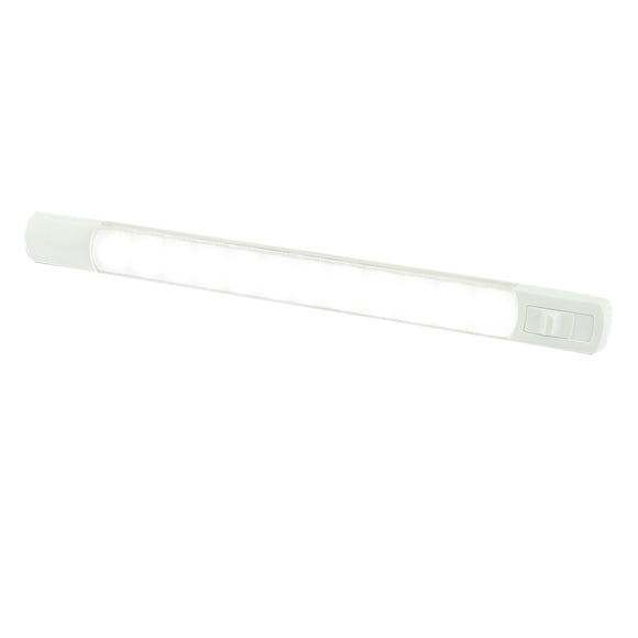 Hella Marine Surface Strip Light w/Switch - White LED - 12V [958123001] - Point Supplies Inc.