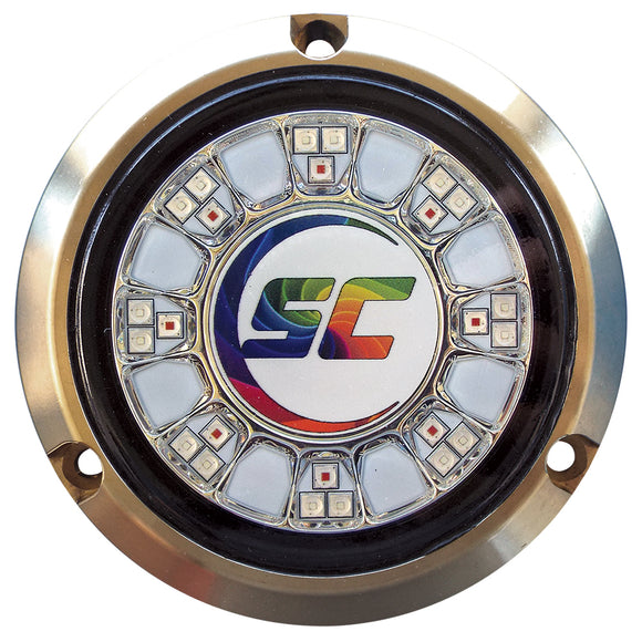Shadow-Caster SCR-24 Bronze Underwater Light - 24 LEDs - Full Color Changing [SCR-24-CC-BZ-10] - Point Supplies Inc.