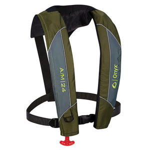 Onyx A/M-24 Automatic/Manual Inflatable PFD Life Jacket - Green [132000-400-004-18] - Point Supplies Inc.