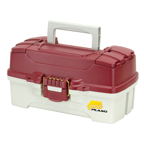 Plano 1-Tray Tackle Box w/Duel Top Access - Red Metallic/Off White [620106] - Point Supplies Inc.