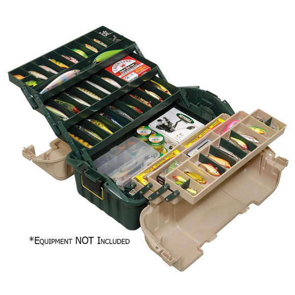 Plano Hip Roof Tackle Box w/6-Trays - Green/Sandstone [861600] - Point Supplies Inc.